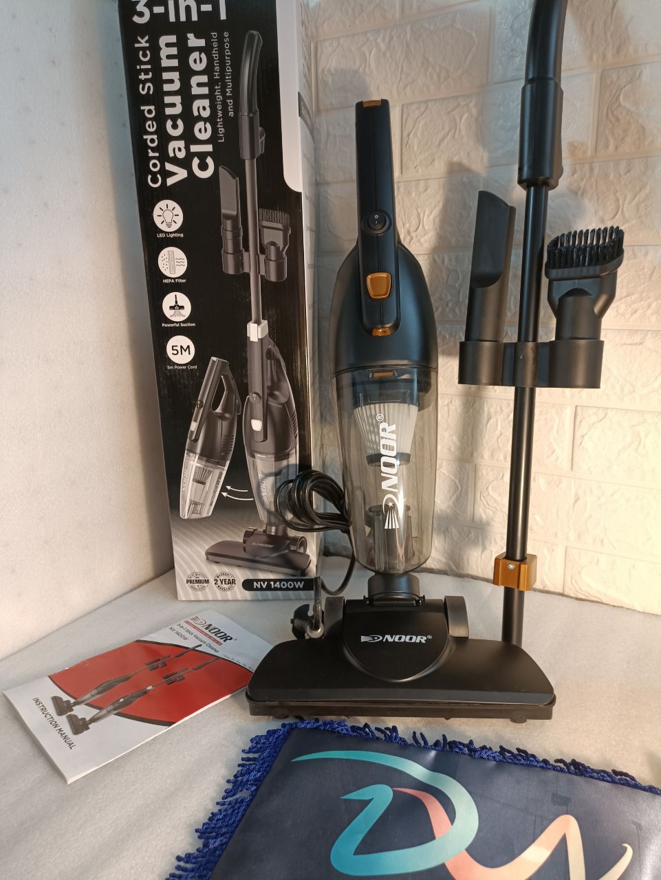 جارو برقی سه کاره سیم دار برندNOoR